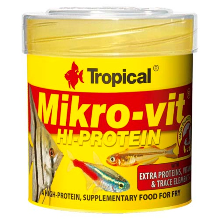 Hrana bogata in proteine pentru pesti Tropical Micro-Vit Hi-Protein, 50ml / 32g