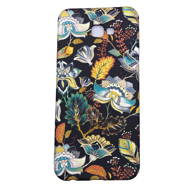 Husa compatibila cu Samsung Galaxy J4 Plus, Fosforescent, Desen flori, Multicolor