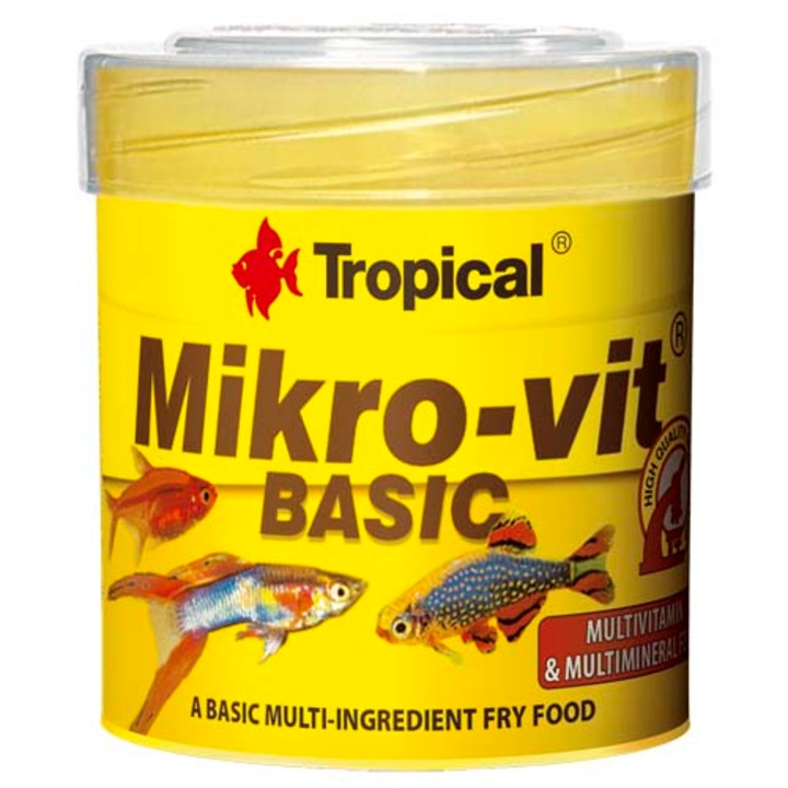 Hrana pentru pesti Tropical Micro-vit Basic, 50ml / 32g