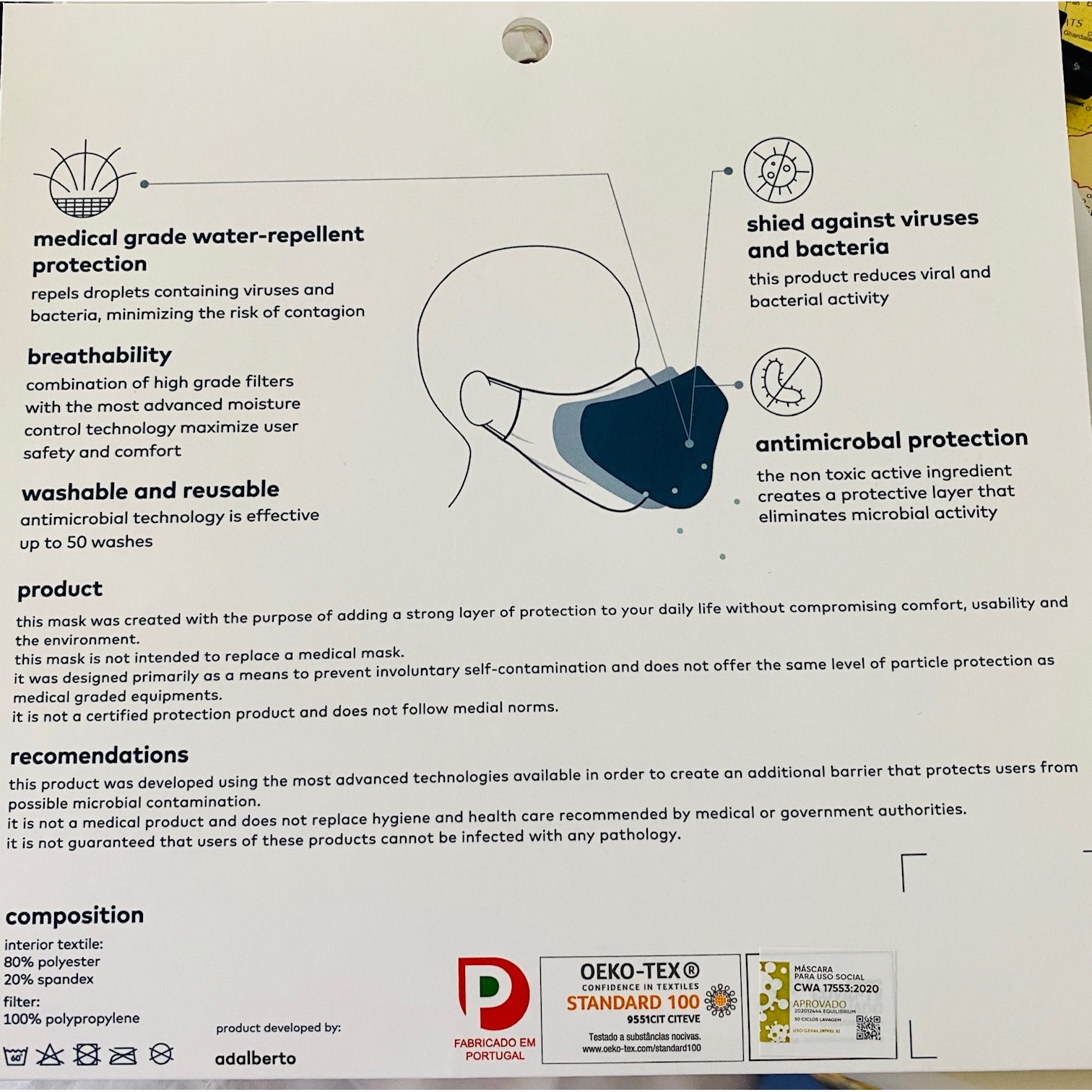 Masca textila MoXadTech neagra, nivel 2, 1 pliu, 4 straturi eMAG.ro