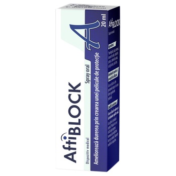 Supliment alimentar Aftiblock spray, 20 ml Supliment alimentar Aftiblock spray, 20 ml