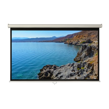 Ecran proiectie manual, perete/tavan, 300 x 169 cm, Blackmount, Format 16:9 Ecran proiectie manual, perete/tavan, 300 x 169 cm, Blackmount, Format 16:9