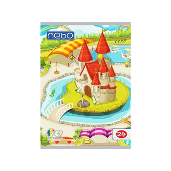 Caiet pentru scoala A5 tip I 24 file, castel Caiet pentru scoala A5 tip I 24 file, castel