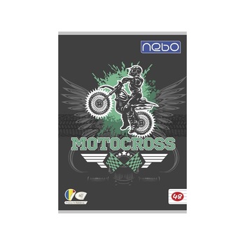 Caiet pentru scoala, BNW, A4 48 file , Motocross Caiet pentru scoala, BNW, A4 48 file , Motocross
