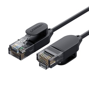 Cablu de retea, UGREEN, NW122, UTP Ethernet RJ45, Cat 6, Lungime 2 m, 10 GB/s, Conectori placati cu aur 24K, Negru, PVC