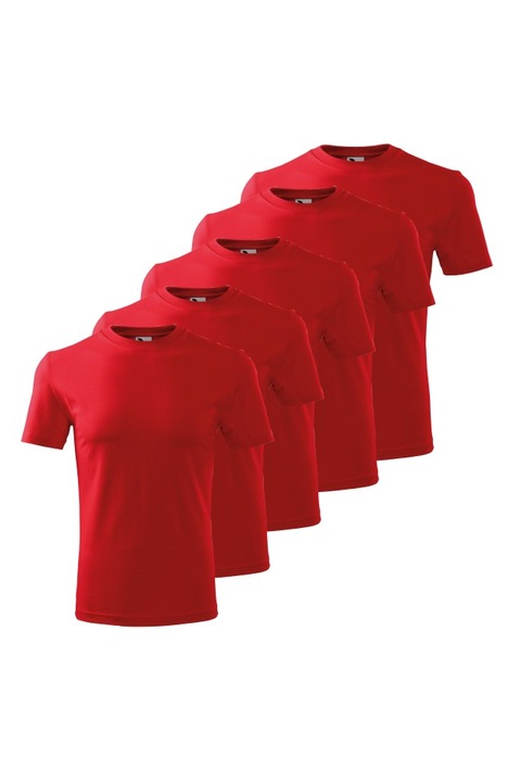 5 db-os férfi póló szett, Piros, P73-07X5, Piros
