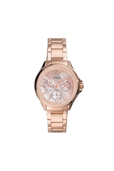 Fossil, Ceas quartz din otel inoxidabil decorat cu cristale, Auriu rose Fossil, Ceas quartz din otel inoxidabil decorat cu cristale, Auriu rose