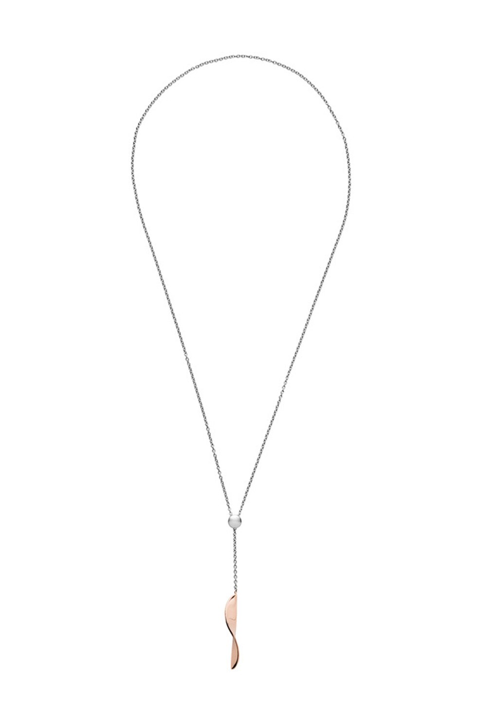 Skagen, Colier de otel inoxidabil, Argintiu/Auriu rose