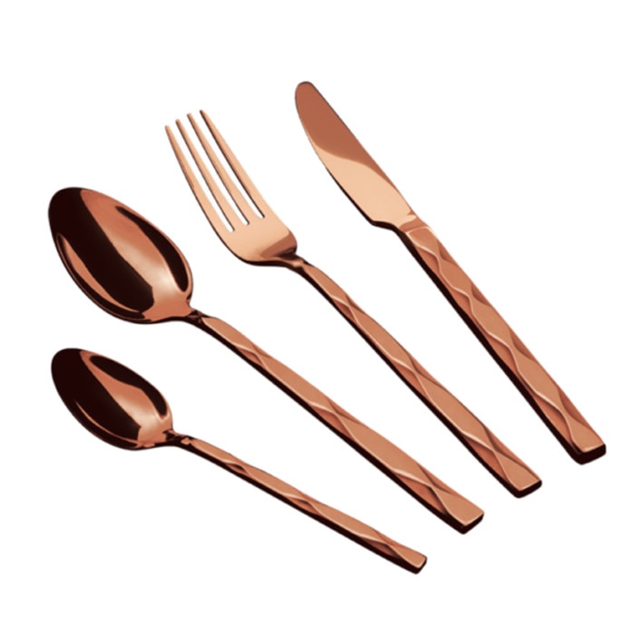 Tacam 24 piese, 6 persoane, inox, Berlinger Haus, BH 2621, rose gold