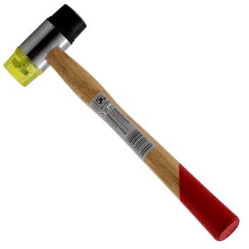 Ciocan rotund cu 1 parte cap din plastic si 1 parte cap din cauciuc, Ø 30 mm, pentru indreptat tabla Ciocan rotund cu 1 parte cap din plastic si 1 parte cap din cauciuc, Ø 30 mm, pentru indreptat tabla