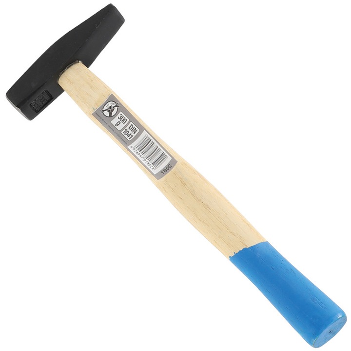 Ciocan pentru lacatuserie, greutate cap 300 g, prevazut cu pana metalica si maner in forma ergonomica