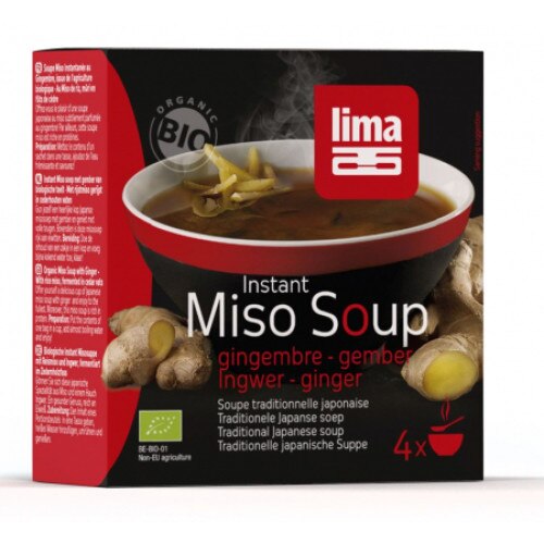 Supa Miso Instant Cu Ghimbir bio 4X15g