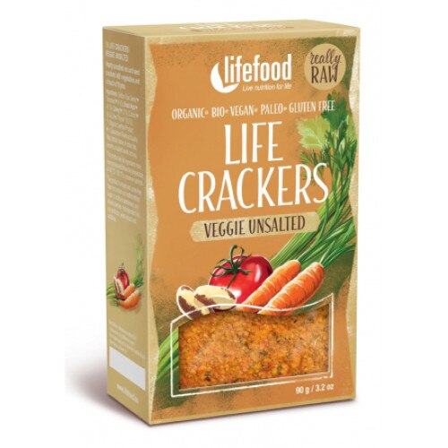 Life Crackers cu legume fara sare bio 90g
