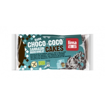 Rondele din hrisca expandata cu ciocolata neagra si cocos bio, 90g Rondele din hrisca expandata cu ciocolata neagra si cocos bio, 90g