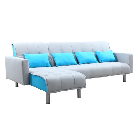 Canapea extensibila Kring Kim, Gri, 76-193 x 101-193 x 45-97 cm