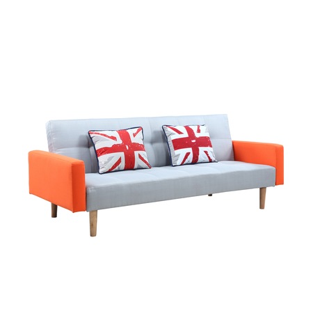 Canapea extensibila Kring Victoria, Gri, 203 x 88-106 x 40-81 cm