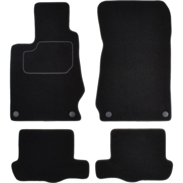 Set 4 covorase auto MAMMOOTH, Velur, pentru MERCEDES SL (R230) 2001-2012 SALOON, Negru