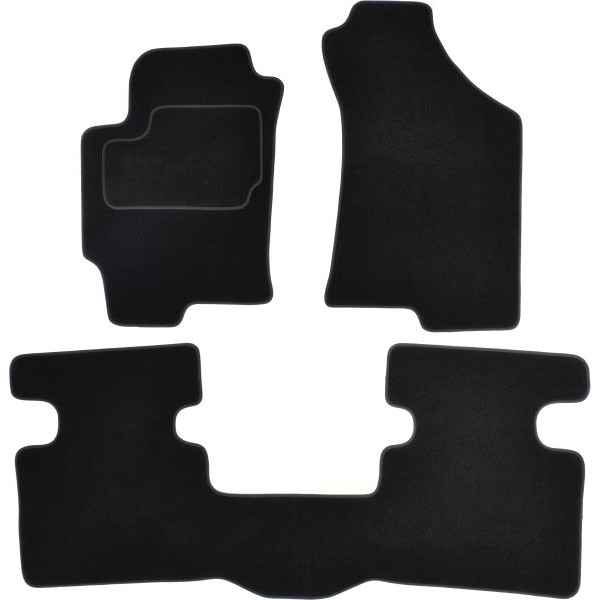 Set 3 covorase auto MAMMOOTH, Velur, pentru HYUNDAI ELANTRA 2000-2006 SALOON, Negru