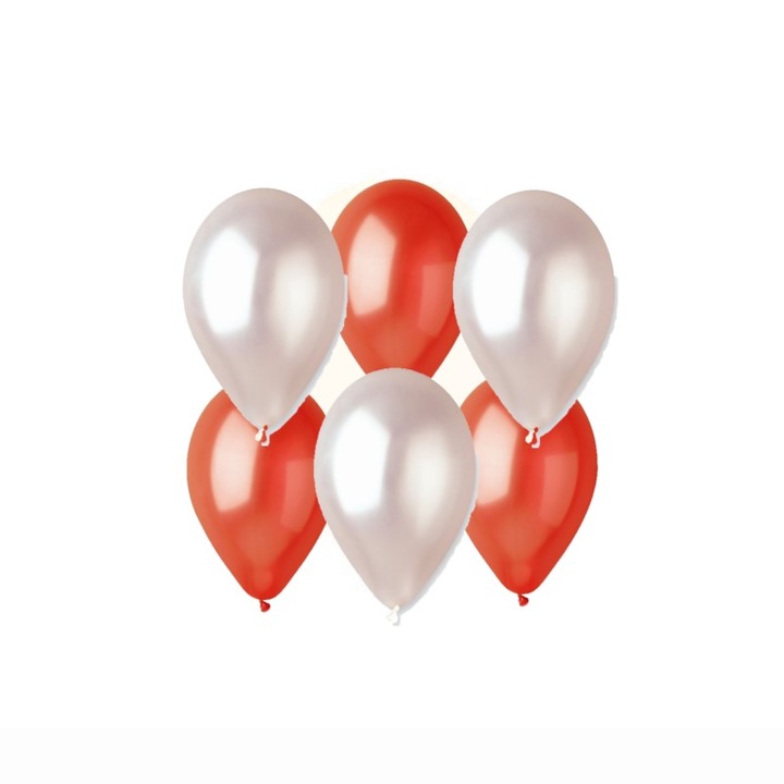 Комплект латексови балони цвят слонова кост, комплект от 6 части