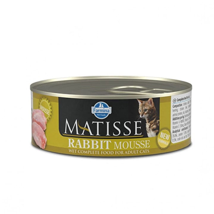 Farmina Matisse Húskonzerv macskáknak, Nyúl mousse, 85 g