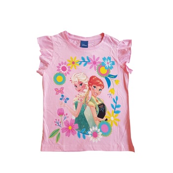 Tricou cu imprimeu Frozen fete,Disney, roz, marimea 104-110 Tricou cu imprimeu Frozen fete,Disney, roz, marimea 104-110