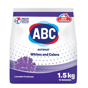 Detergent rufe automat ABC lavanda 1,5 kg Detergent rufe automat ABC lavanda 1,5 kg