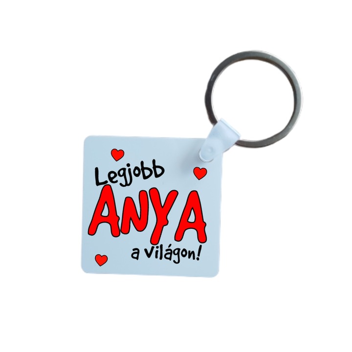 Legjobb anya kulcstartó kétoldalas