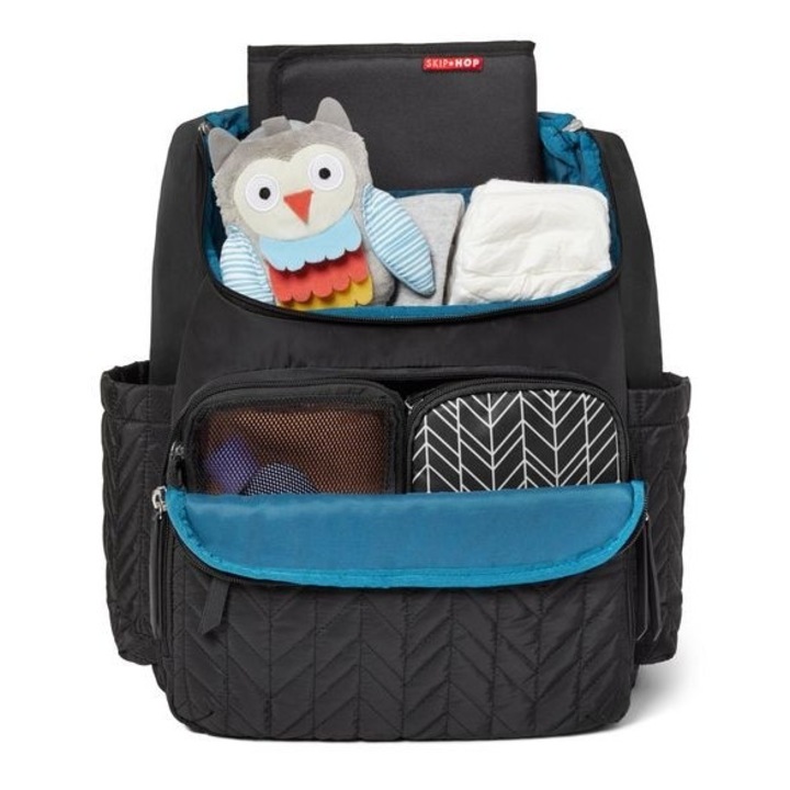 Skip Hop pelenkázó hátitáska forma fekete szinű