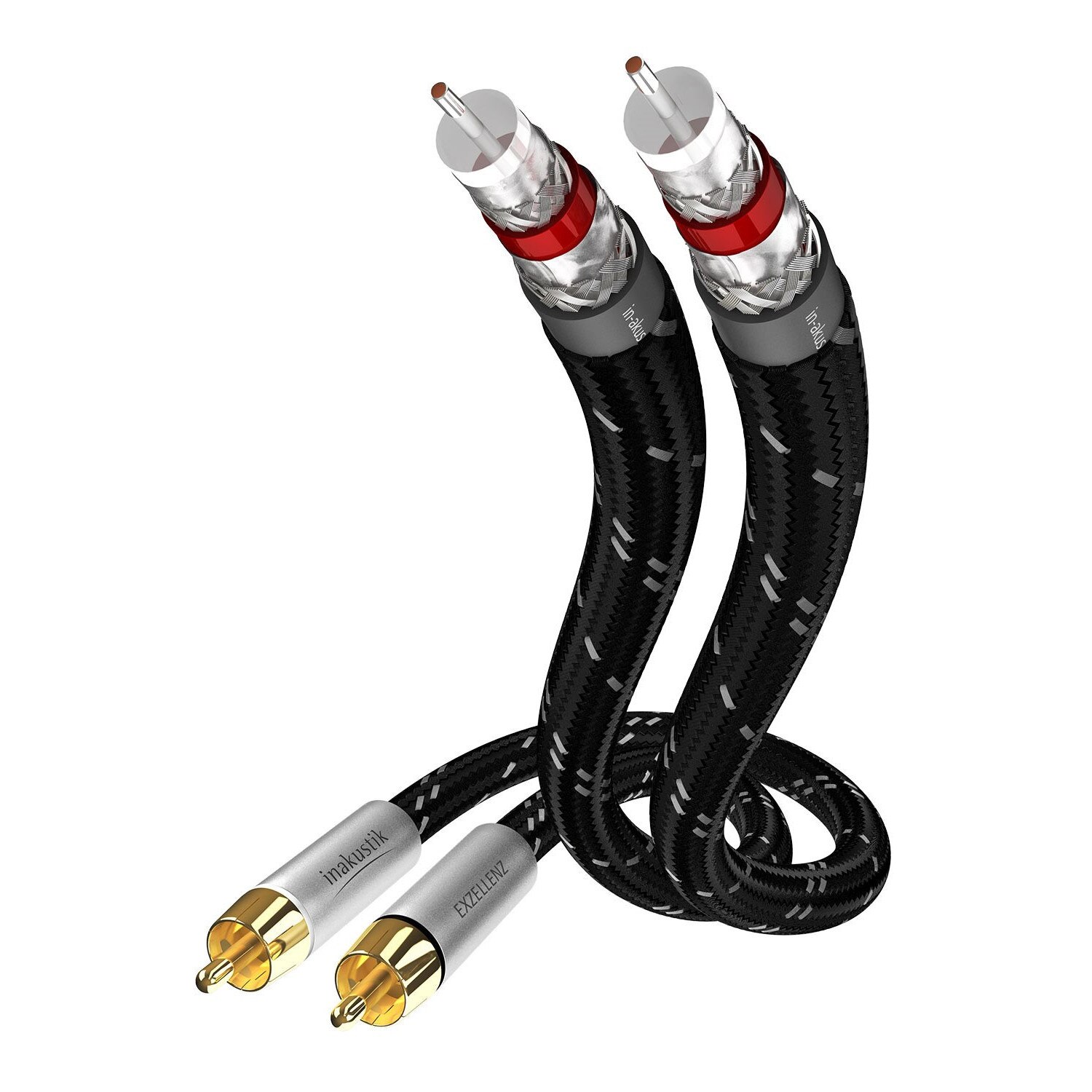 Cablu audio RCA Stereo 1.5m Inakustik Excellence, Silver plated, Coaxial, cod 006041015