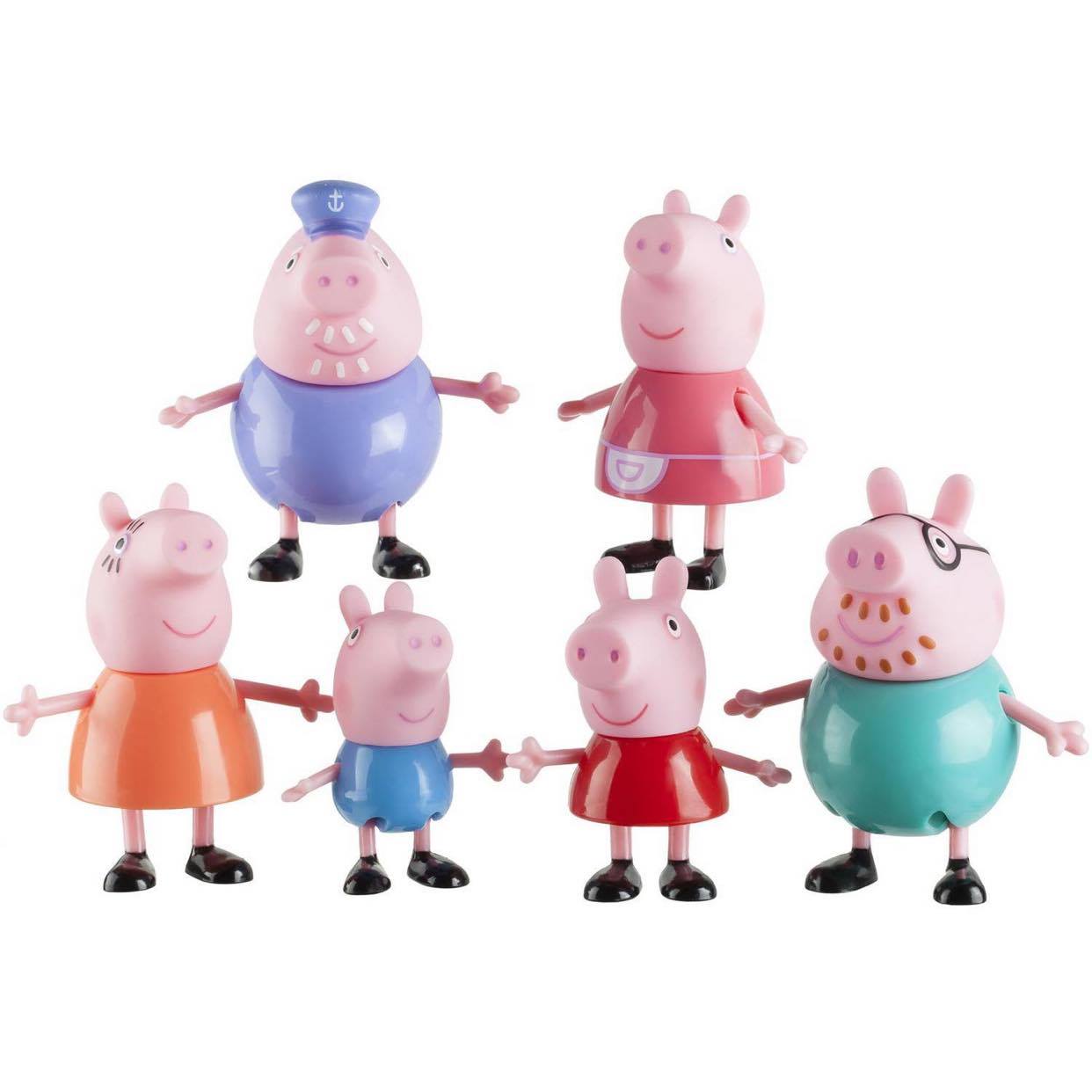 Set figurine Peppa Pig - 6 Personaje, Happy Family
