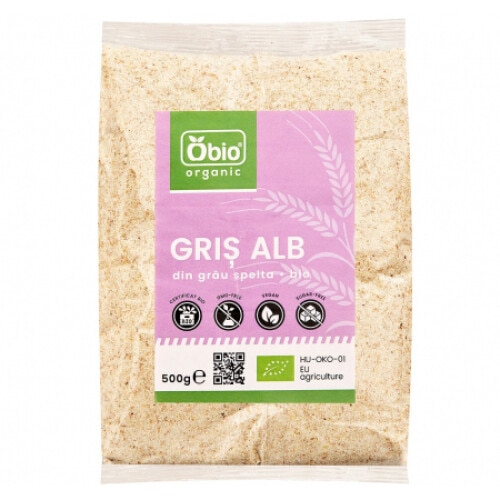 Gris alb din grau spelta, bio, 500g
