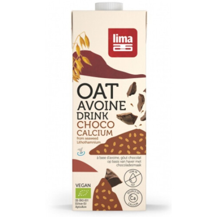 Bautura vegetala de ovaz cu ciocolata si calciu bio 1L