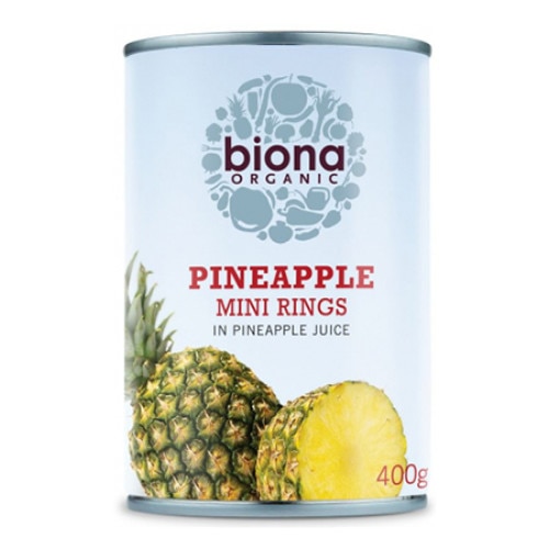 Rondele mini de ananas in suc de ananas bio 400g