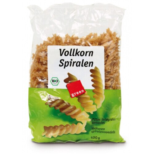 Spirale din grau dur integral eco 500g (GreenOrganics)