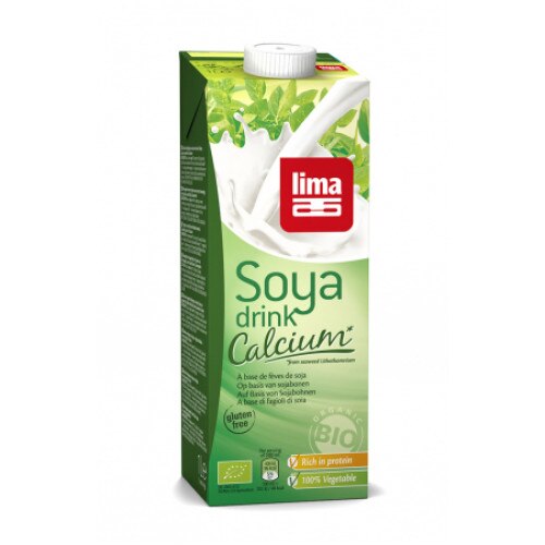 Bautura vegetala de soia cu calciu bio, 1L