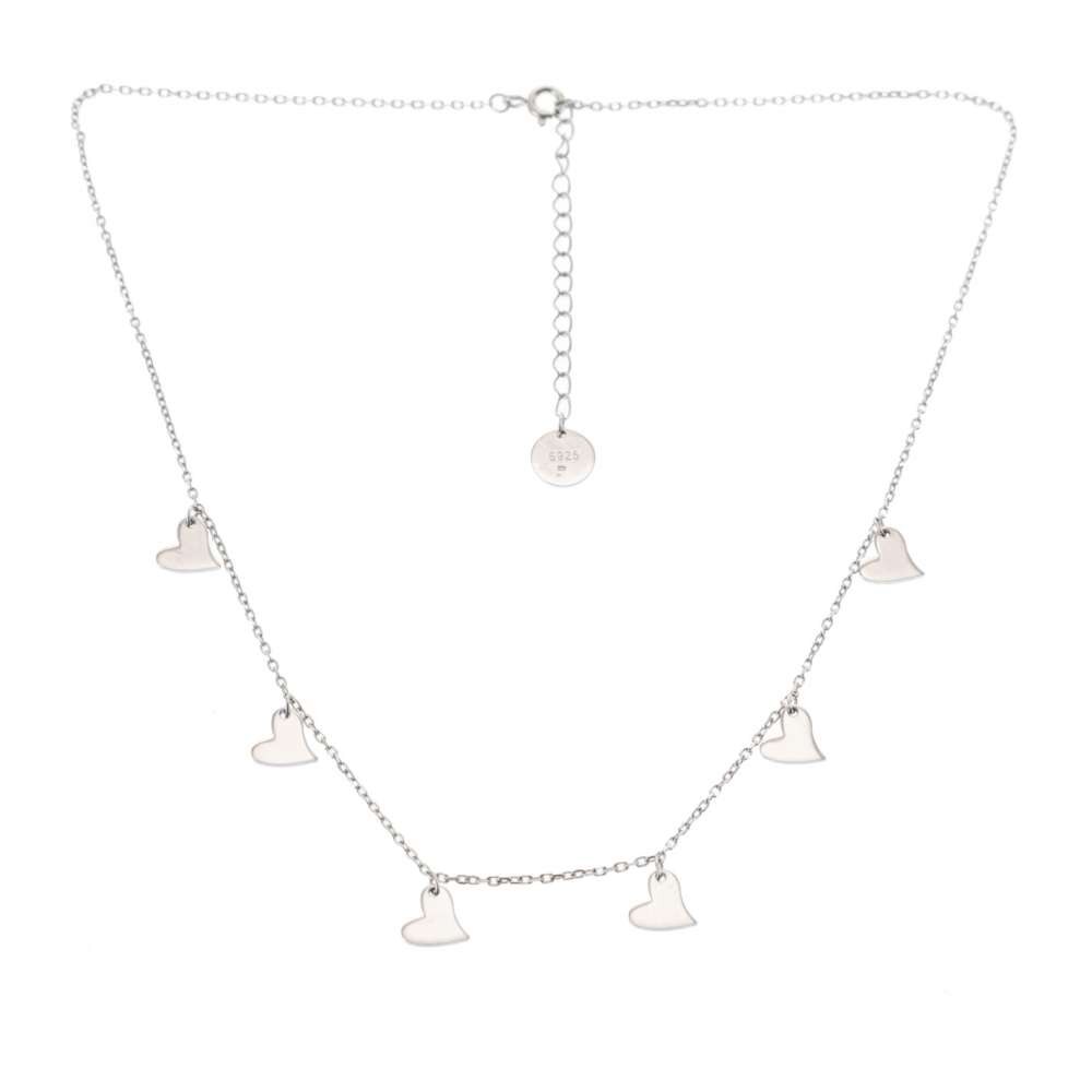Colier Argint Silver Hearts 6 Inimi