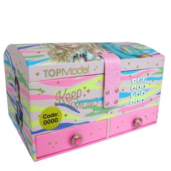 Cutie de bijuterii, Top Model, roz, curcubeu cu cod si muzica, 15.5x20x12.5 cm Cutie de bijuterii, Top Model, roz, curcubeu cu cod si muzica, 15.5x20x12.5 cm