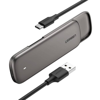 Carcasa Ugreen SSD M.2 Drive Enclosure B-key, NGFF SATA, USB Type-C 6 Gbps, Aluminium, Space Gray Carcasa Ugreen SSD M.2 Drive Enclosure B-key, NGFF SATA, USB Type-C 6 Gbps, Aluminium, Space Gray