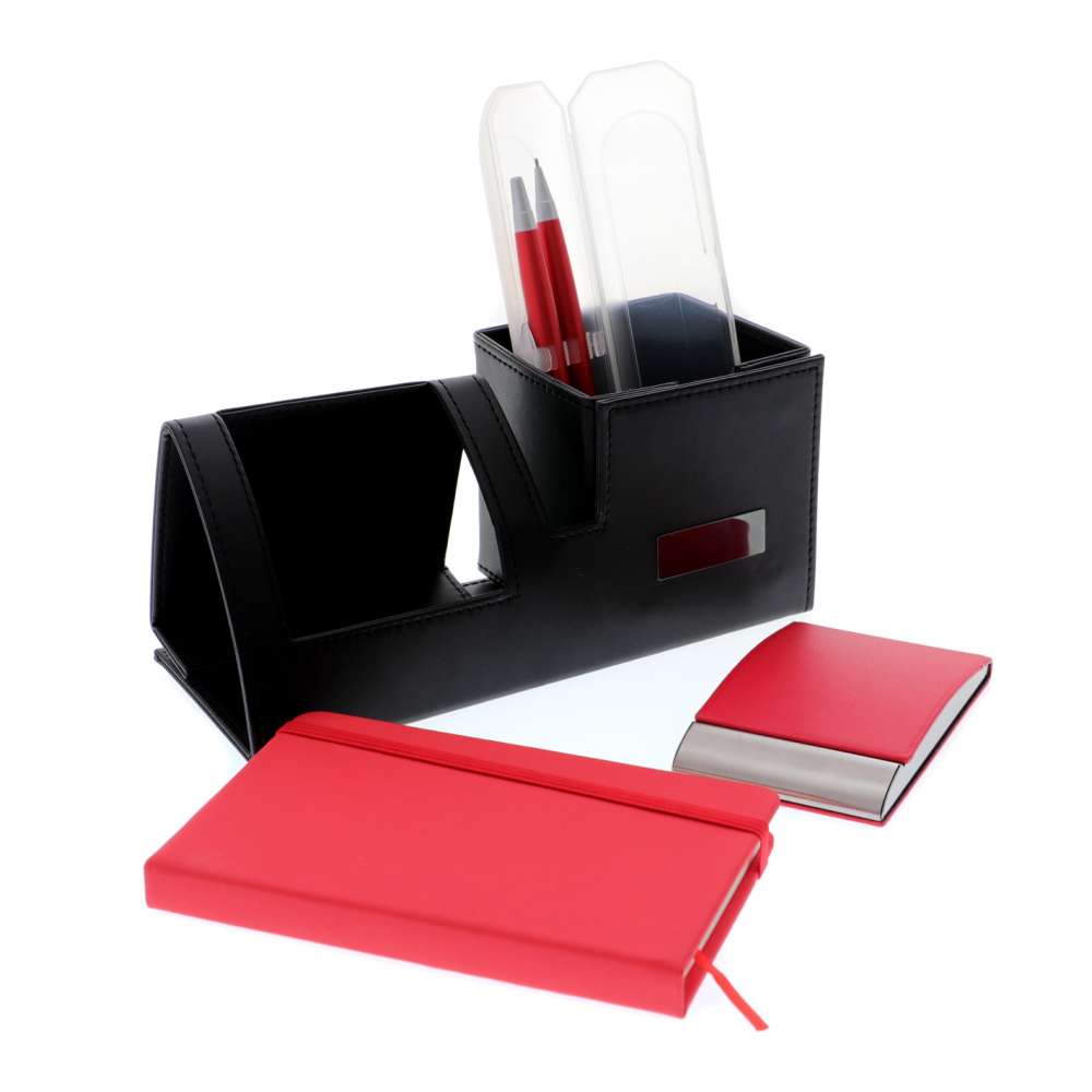 Set Cadou de Birou Rosu 4 Piese
