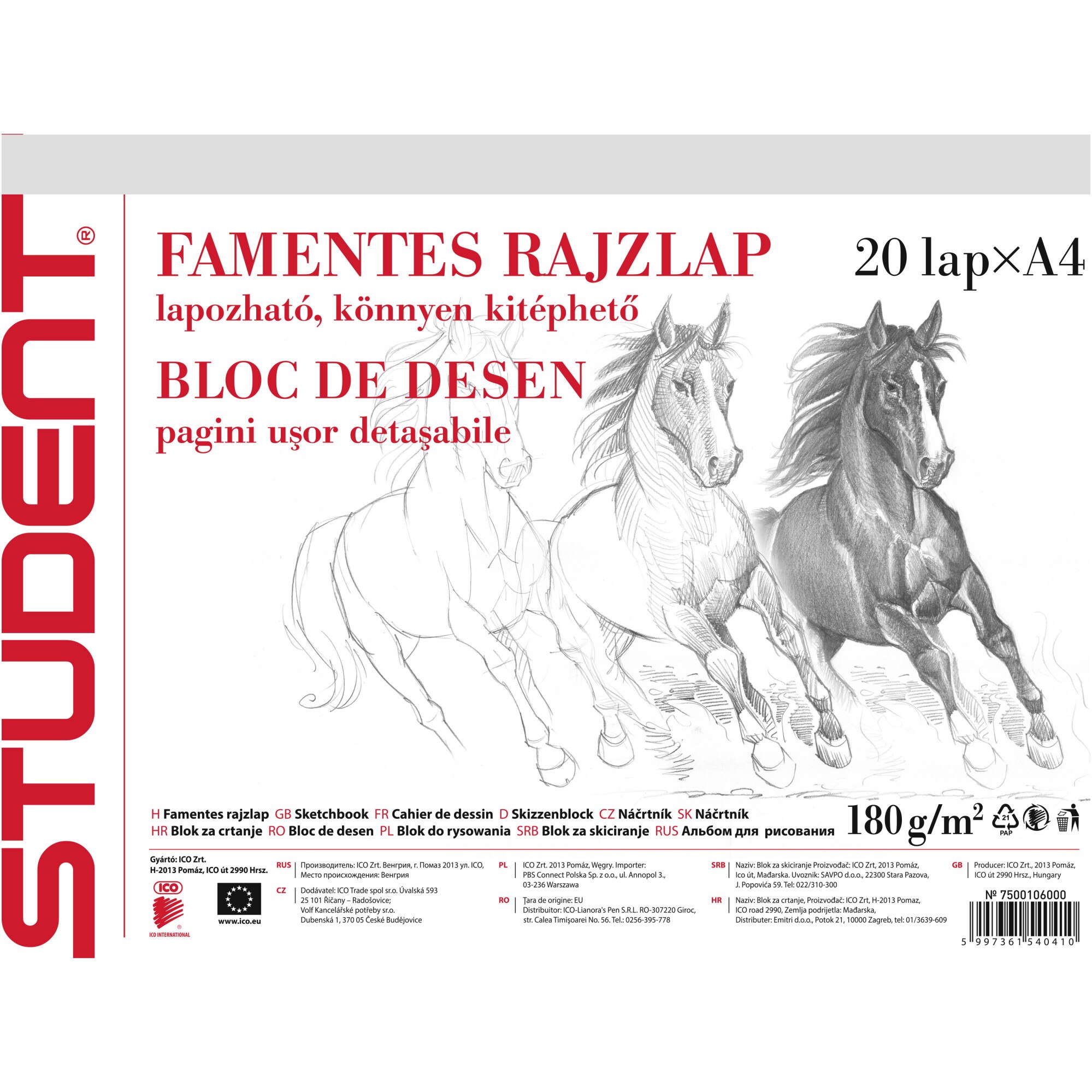 Bloc desen Student A4