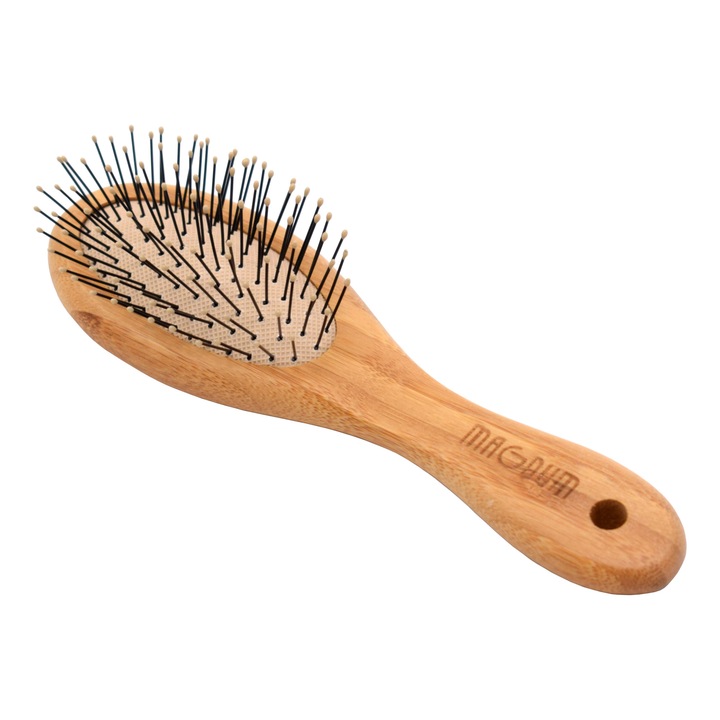 Perie de pieptanat MAGNUM Natural, bambus, bej