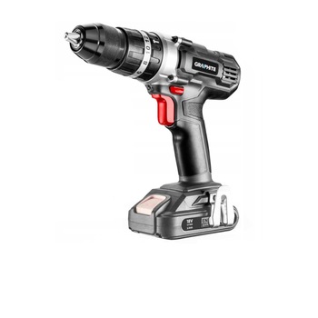 Set masina de gaurit cu percutie (bormasina) 18V Li-ion, 2 acumulatori 2 A, incarcator, geanta GRAPHITE ENERGY Set masina de gaurit cu percutie (bormasina) 18V Li-ion, 2 acumulatori 2 A, incarcator, geanta GRAPHITE ENERGY
