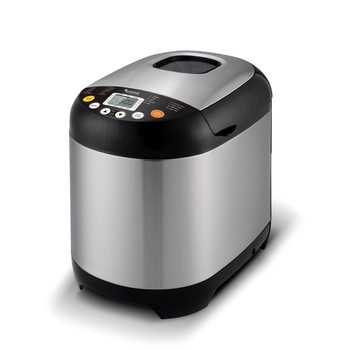Masina de paine TurboTronic TT-BM100, 1000 gr, 550 W, 19 programe, Control digital, Timer, Mentinere la cald, Afisaj LCD, Inox / Negru Masina de paine TurboTronic TT-BM100, 1000 gr, 550 W, 19 programe, Control digital, Timer, Mentinere la cald, Afisaj LCD, Inox / Negru