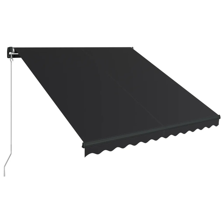Marchiza retractabila manual, antracit, 350 x 250 cm