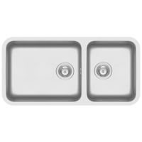 Chiuveta bucatarie Pyramis RELIA 91x45cm, 2 cuve, adancime cuve 180mm, finisaj lucios, montaj sub blat, inox