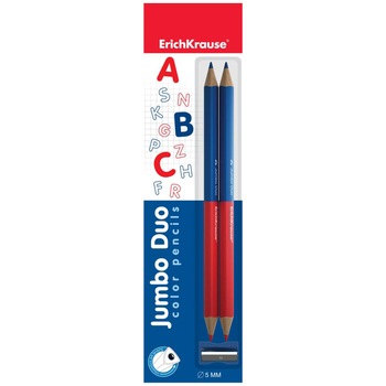 Creion Color Erichkrause Artberry Jumbo 2 capete+ 1 Ascutitoare 2/set Creion Color Erichkrause Artberry Jumbo 2 capete+ 1 Ascutitoare 2/set