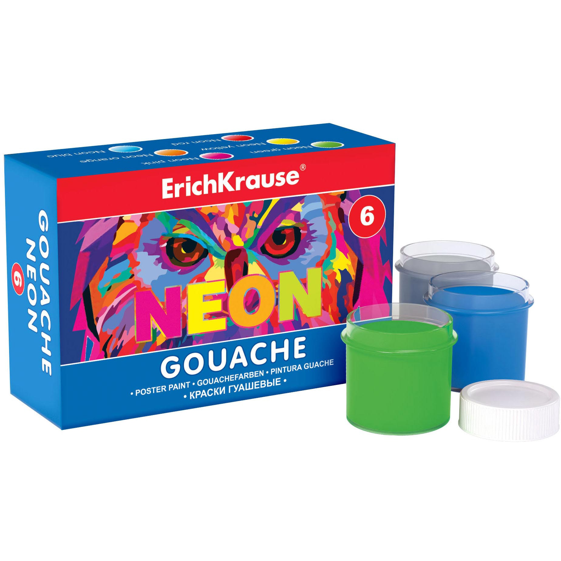 Culori Gouache Erichkrause Neon 6 culori/20ml