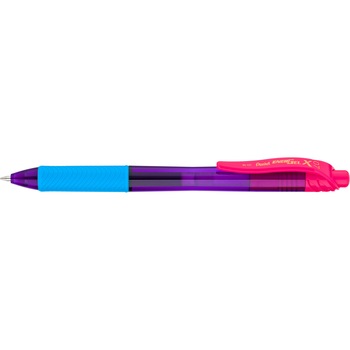 Roller cu gel Pentel Energel X Crazy-Mix, 0.7 mm, corp violet, mina neagra Roller cu gel Pentel Energel X Crazy-Mix, 0.7 mm, corp violet, mina neagra