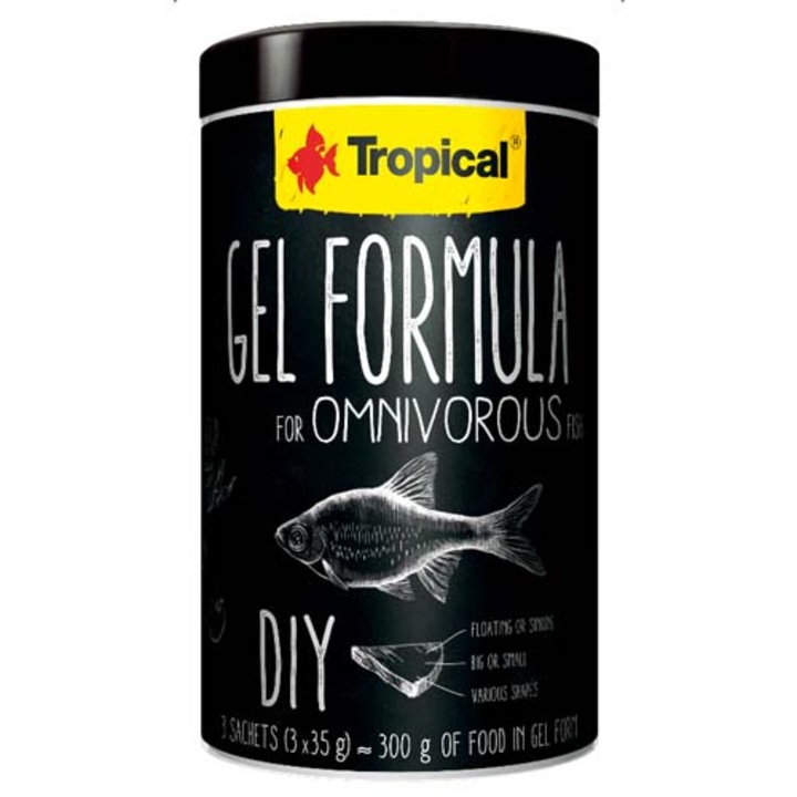 Hrana pentru pesti omnivori Tropical Gel Formula for Omnivorous Fish, 1000ml / 3x35g