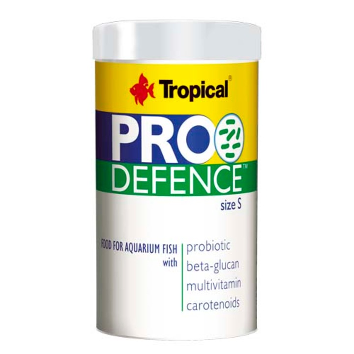 Hrana granulata cu probiotice pentru pesti Tropical Pro Defence S, 100ml / 52g